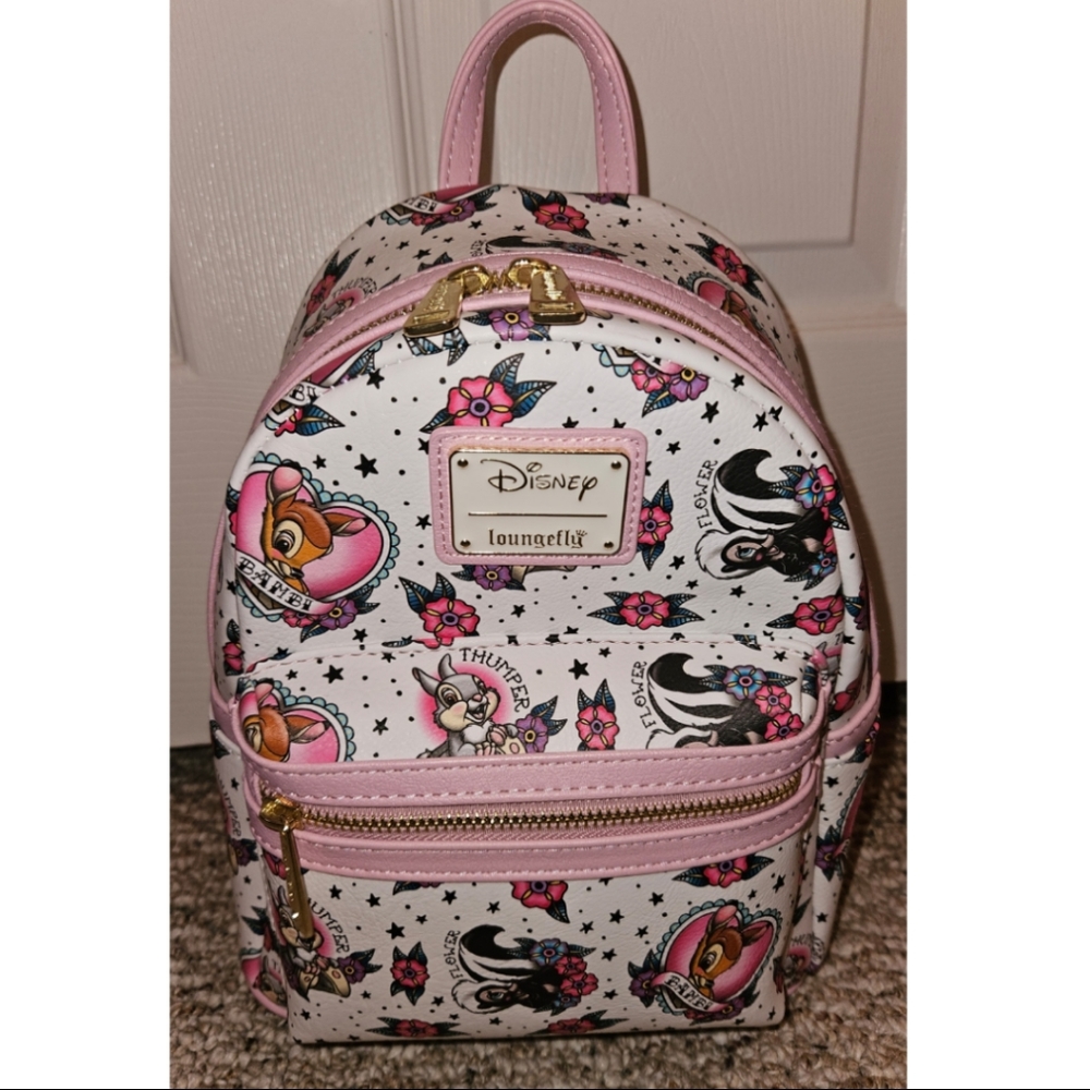 Loungefly Disney Bambi Tattoo Mini Backpack